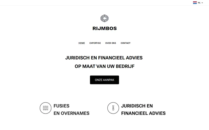 Huidige website Home